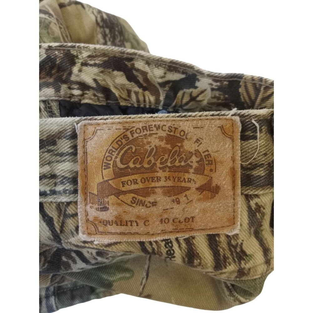 Cabelas Pants Mens Size 32 Camo Realtree Cargo Insulated Dupont Thermolite Plus - Picture 7 of 13